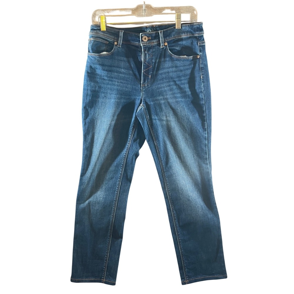690 | J. Jill Denim HighRise Straight Leg Dark Wash Stretch Blue Jeans Womens 4R